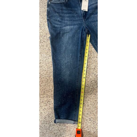 NWT Judy Blue Mid Rise Speckled Fit Stretchy Jeans Cuffed Normcore y2k 15/32 - Picture 4 of 8